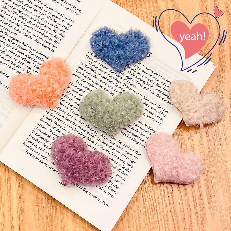 New Plush Heart Color Hairpin Wholesale Nihaojewelry