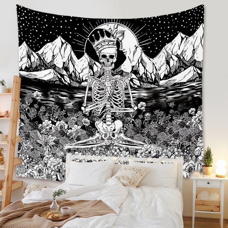 Vintage Skull Crown Contrast Color Room Decoration Wall Tapestry Wholesale Nihaojewelry