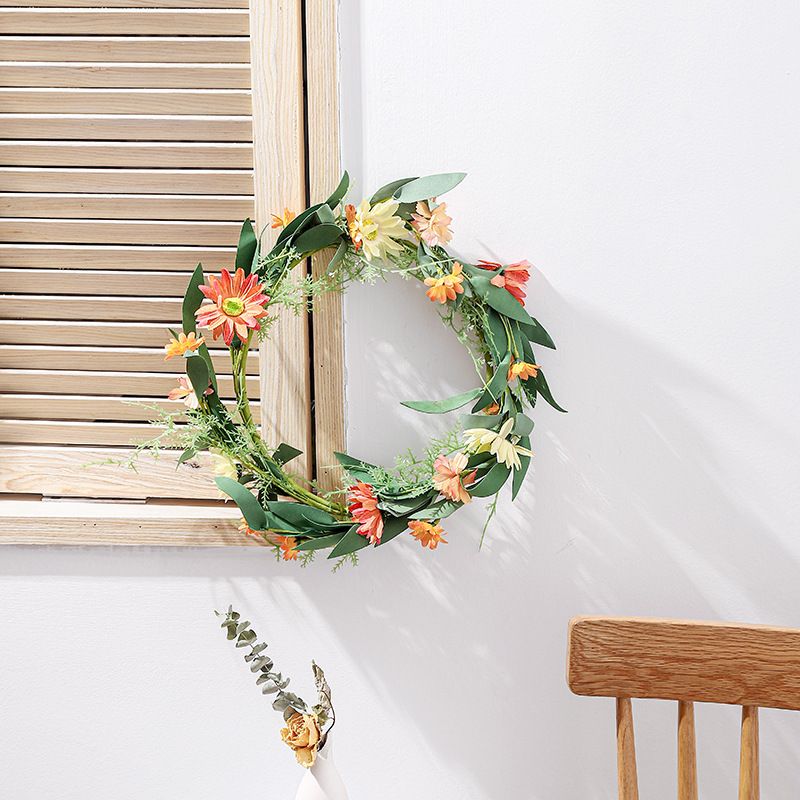 Christmas Small Chrysanthemum Door Hanging Wreath Wholesale Nihaojewelry