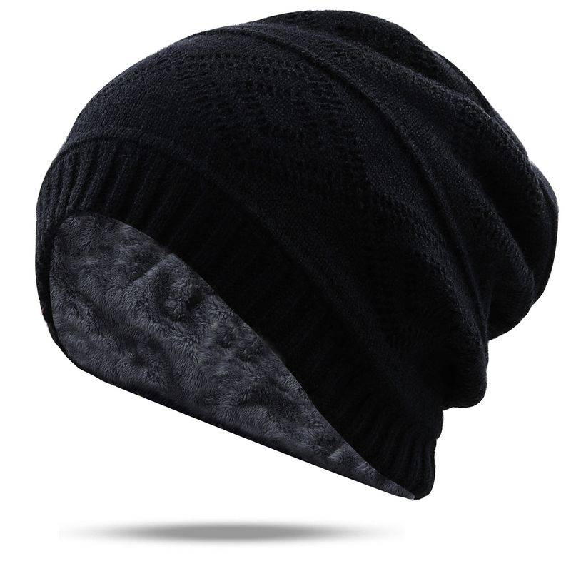 Solid Color Wool Diamond Knitted Hat Wholesale Nihaojewelry