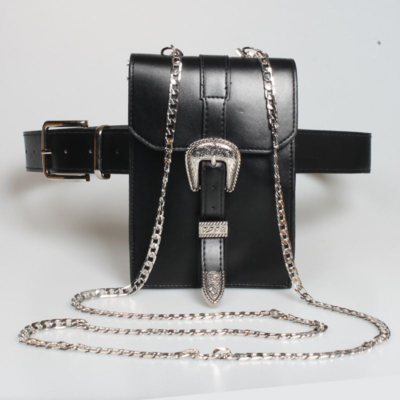 New Multi-function Carved Buckle Long Chain Waist Bag Wholesale Nihaojewelry