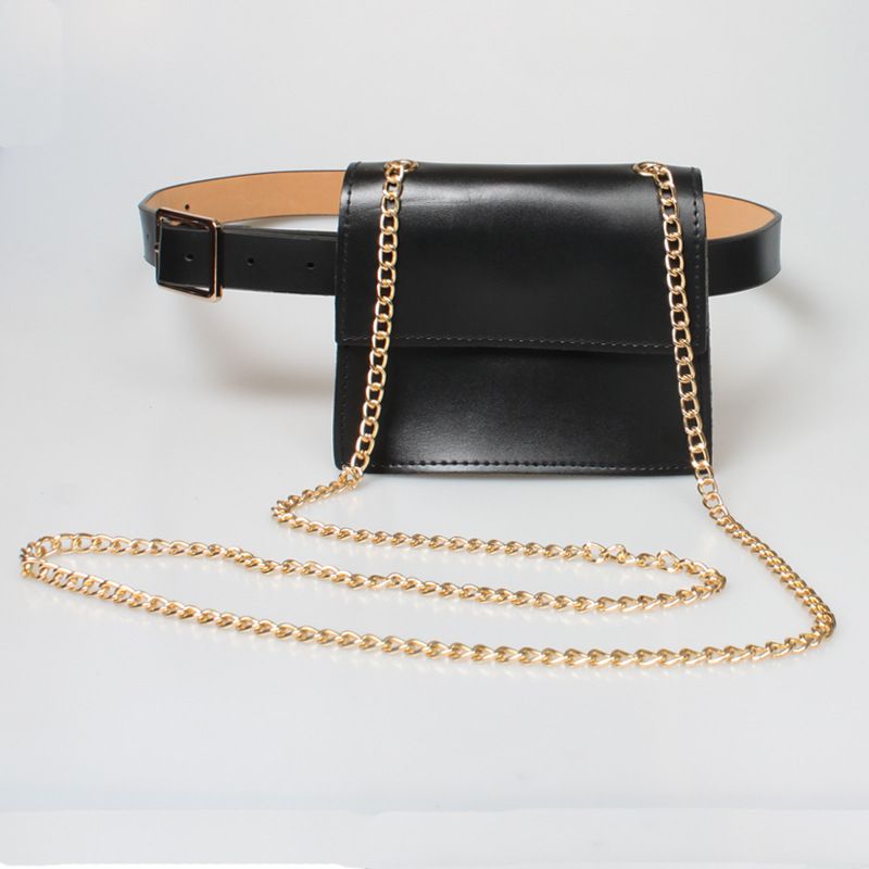 Fashion Decorative Long Chain Solid Color Small Waist Bag Wholesale Nihaojewelry