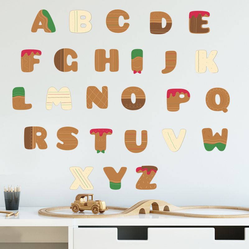 Christmas Cookies 26 English Letters Children's Bedroom Decoration Wall Sticker Wholesale Nihaojewelry