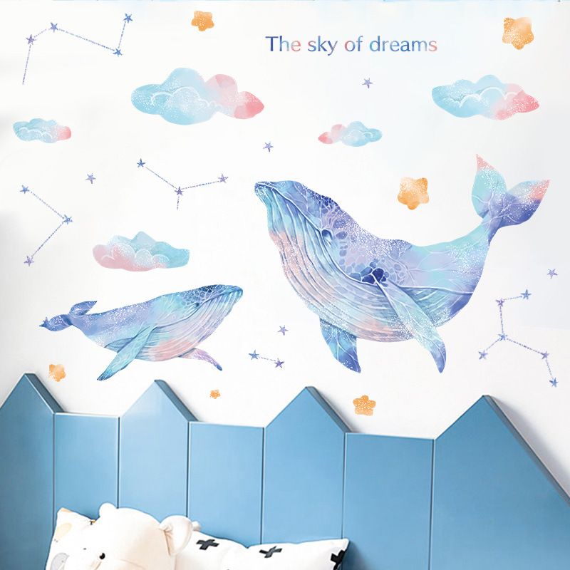 New Dreamy Whale Clouds Constellations Home Decoration Wall Stickers Wholesale Nihaojewelry
