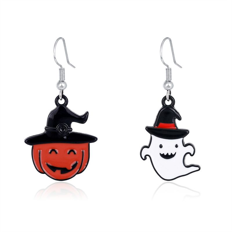 New European And American Halloween Funny Creative Magic Hat Pumpkin Ghost Earrings Holiday Cartoon Earrings