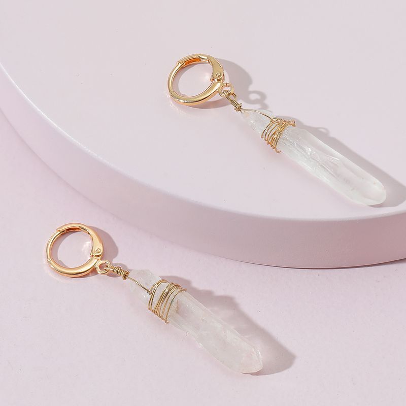 Fashion Jewelry Stone Crystal Tooth Earrings