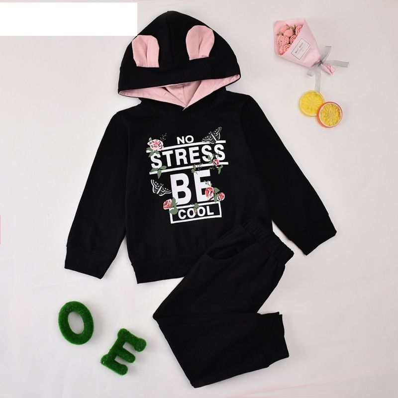 Children's Hooded Sweater Suit 2021 New Spring And Autumn 6-year-old Children's Clothing