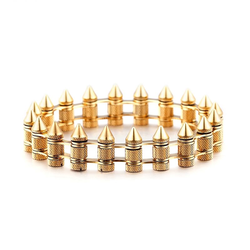 Fashion Geometric Titanium Steel 18K Gold Plated Bracelets In Bulk