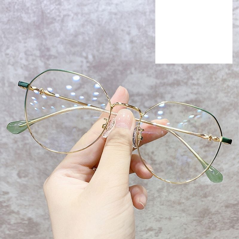 Retro Irregular Polygon Frame Metal Plain Glasses Wholesale Nihaojewelry