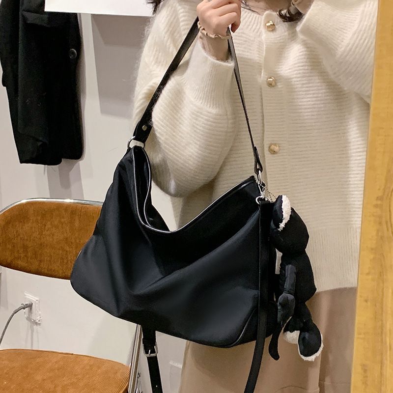 Simple Solid Color Large Capacity One-shoulder Messenger Tote Bag Wholesale Nihaojewelry