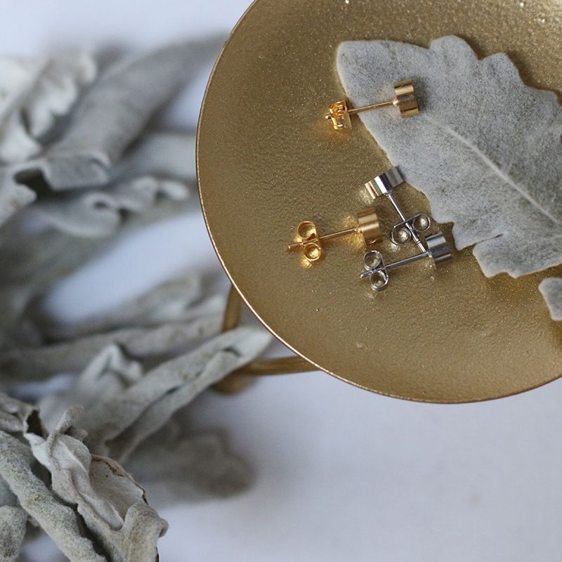 هندسية صغيرة الذهب فول التيتانيوم الصلب أقراط الجملة Nihaojewelry