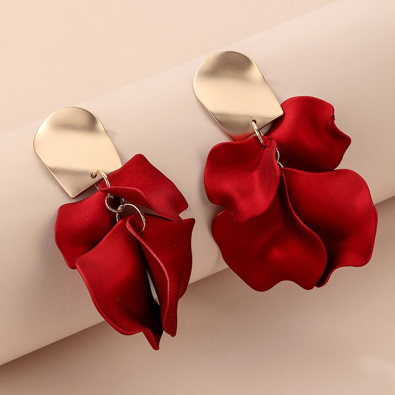Fashion Rose Flower Earrings Wholesale Nihaojewelry