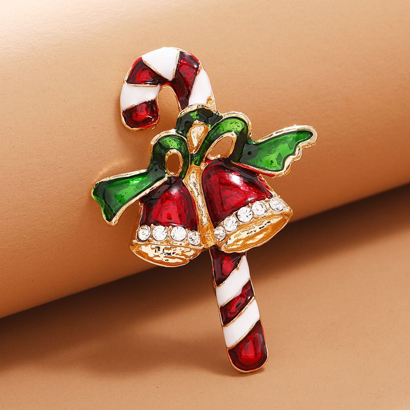 Cute Christmas Bells Scepter Brooch Wholesale Accessories Nihaojewelry