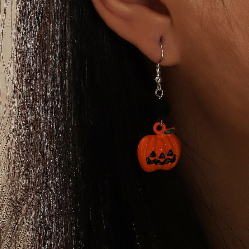 Halloween Series Ghost Face Pumpkin Ear Hooks Wholesale Nihaojewelry