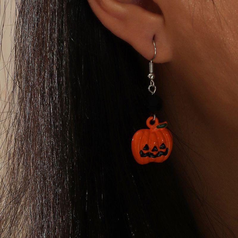 Halloween-serie Ghost Face Kürbis Ohrhaken Großhandel Nihaojewelry