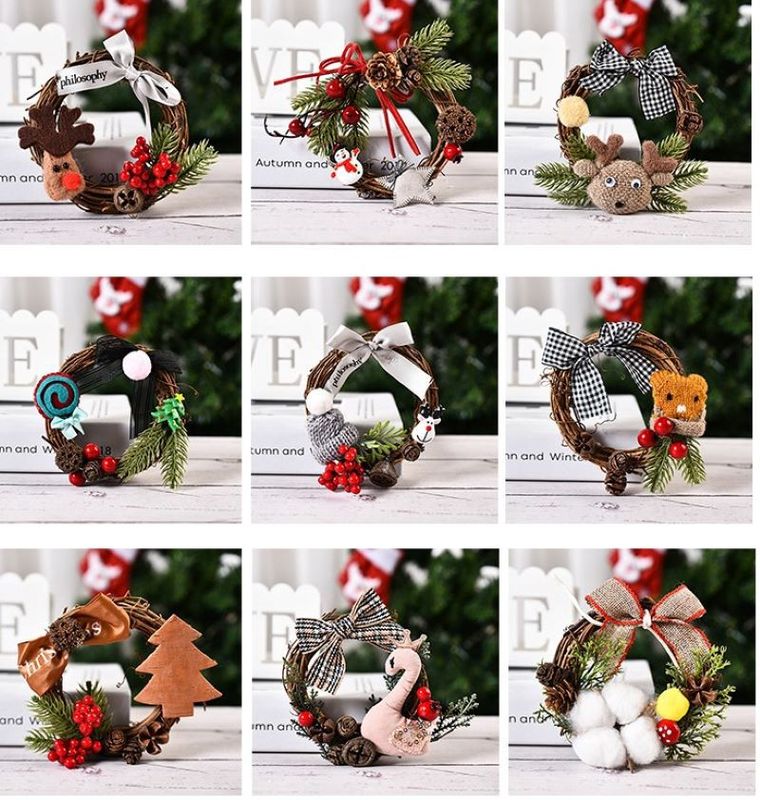 Weihnachtsschmuck Kreativer Mini-weihnachtskranz Großhandel Nihaojewelry