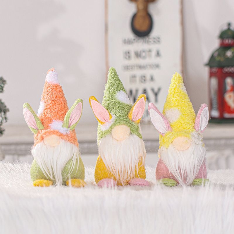 Cross-border Easter Faceless Doll Ornaments Desktop Cartoon Rabbit Doll Decoration Holiday Decoration Scene Layout
