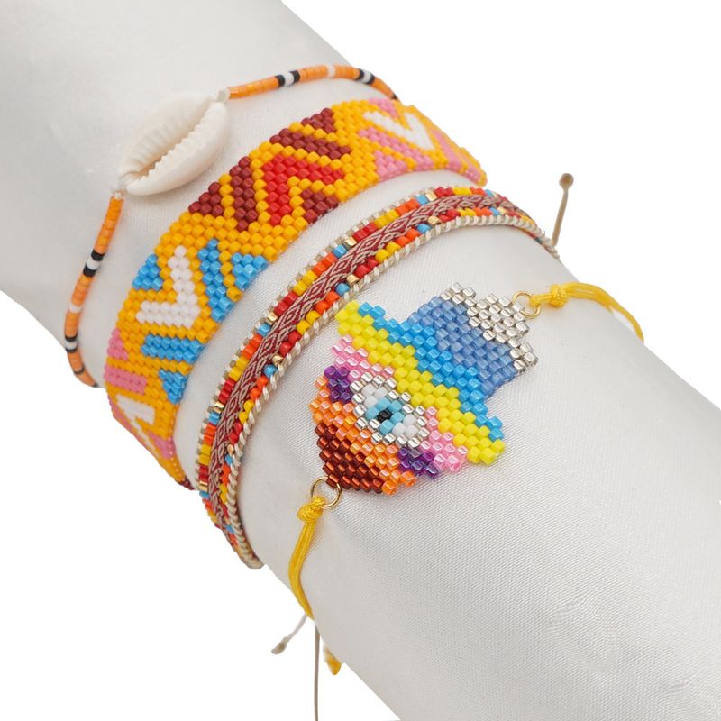 Palm Beaded Miyuki Bead Woven Geometric Multi-layered Bracelet Wholesale Jewelry Nihaojewelry