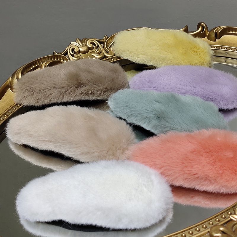 Korean Style Solid Color Plush Large Hairpin Wholesale Nihaojewelry