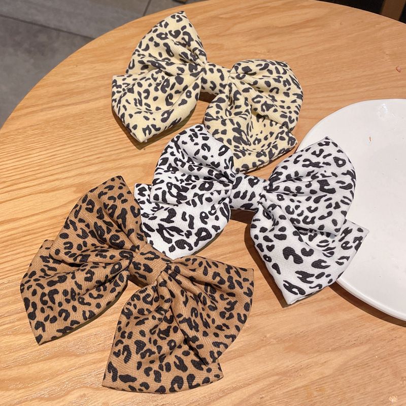 Koreanischer Stil Leopardenmuster Bogen Haarnadel Großhandel Nihaojewelry