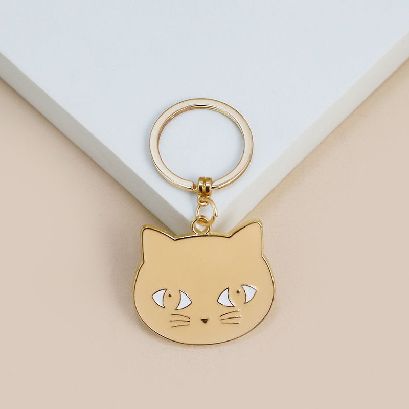 Simple Alloy Animal Big Face Cat Keychain Wholesale Nihaojewelry