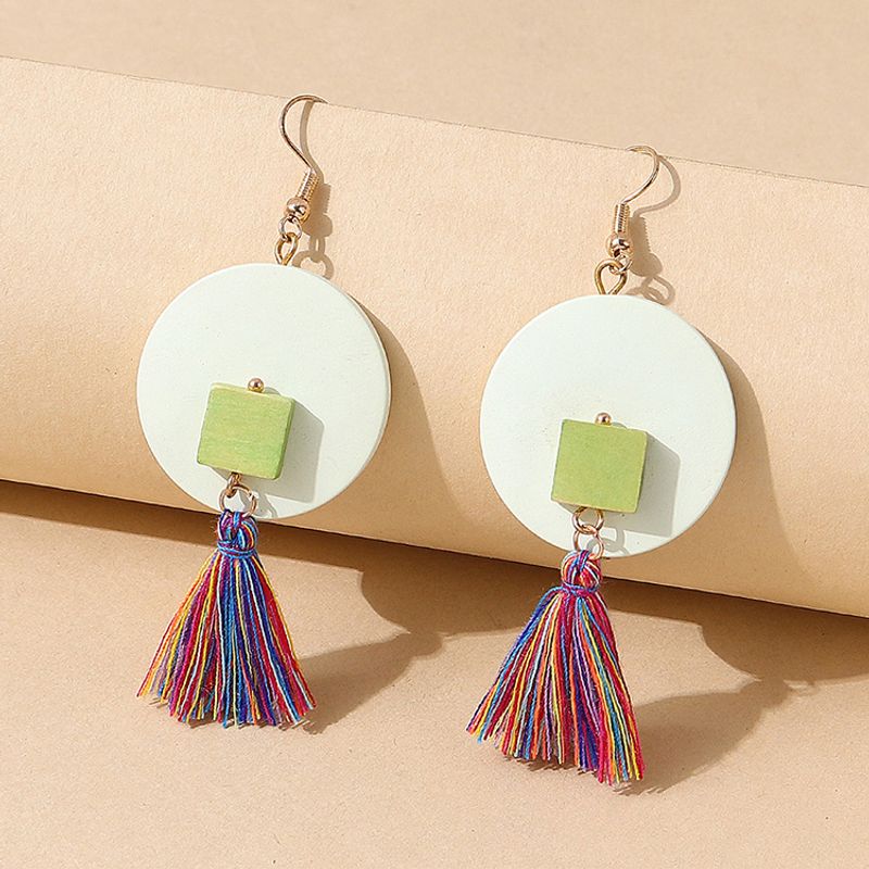 Chinese Ethnic Style All-match Creative Simple Tassel Earrings