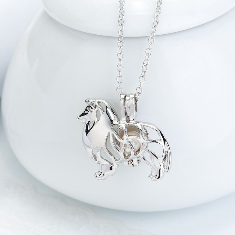 Long Simple Jewelry Pearl Cage White Dragon Horse Diy Pendant