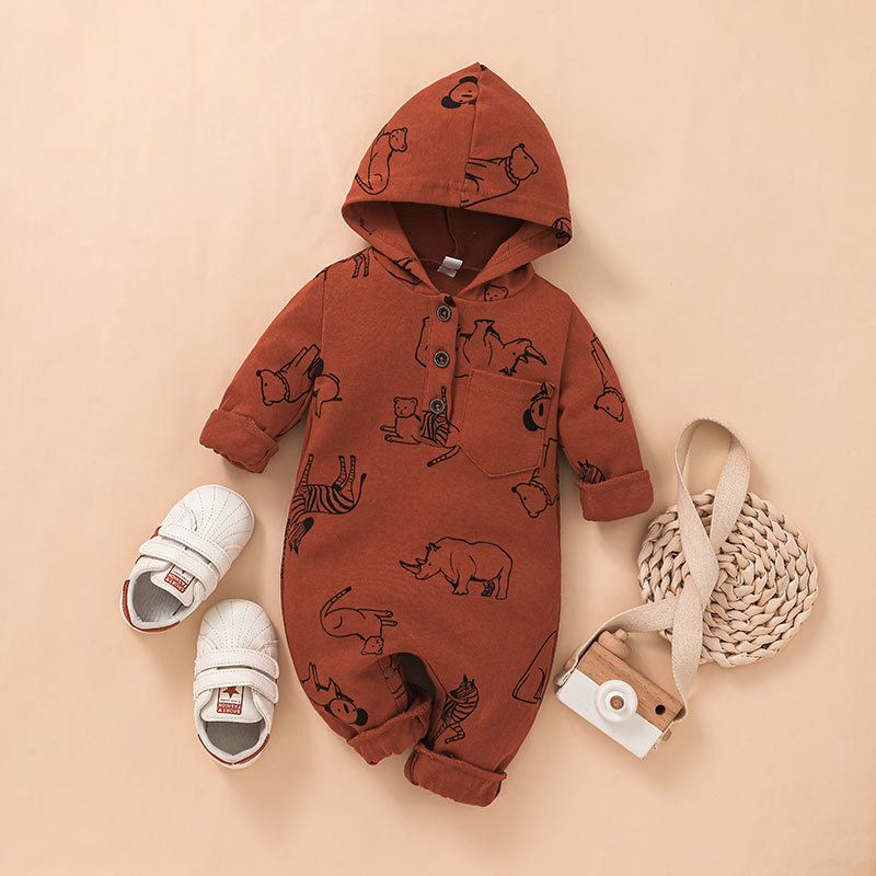 Newborn Clothes Autumn Baby Long-sleeved Jumpsuit Children's Clothing Wholesale