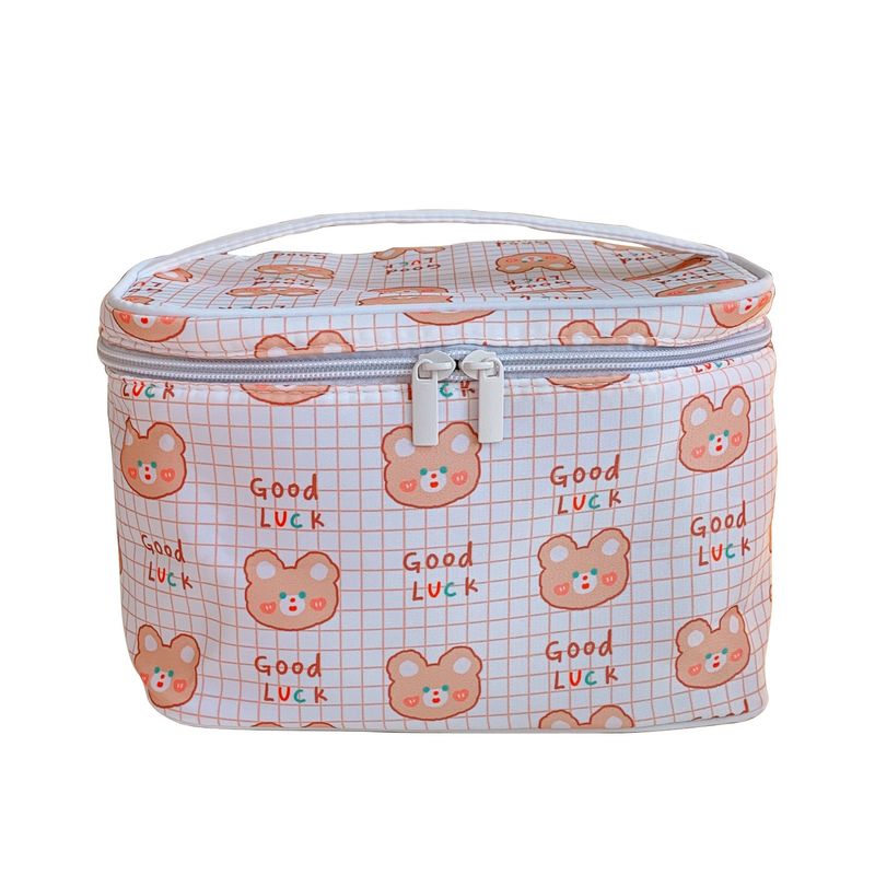 Cartoon Cute Bear And Rabbit Cosmetic Bag Large-capacity Portable Wash Bag