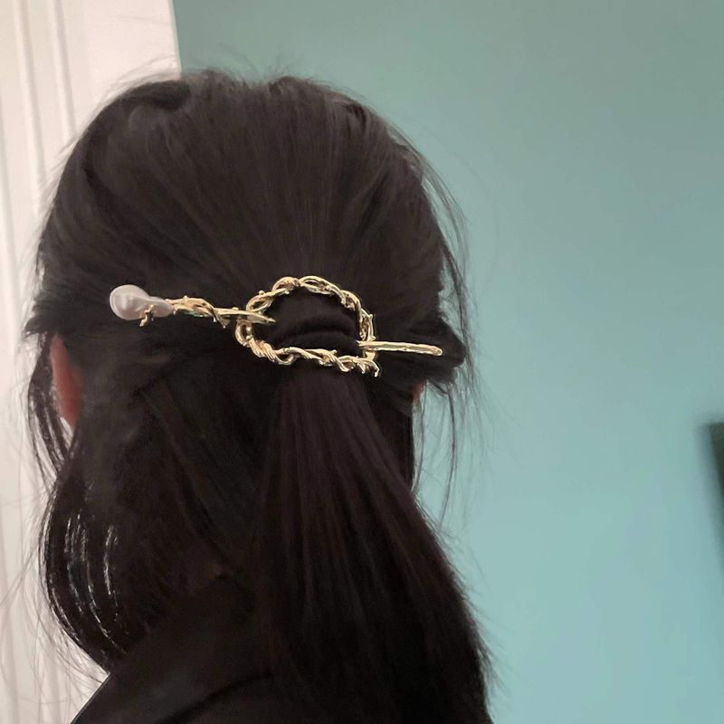 Fashion Geometric Metal Hairpin Alloy Hairpin