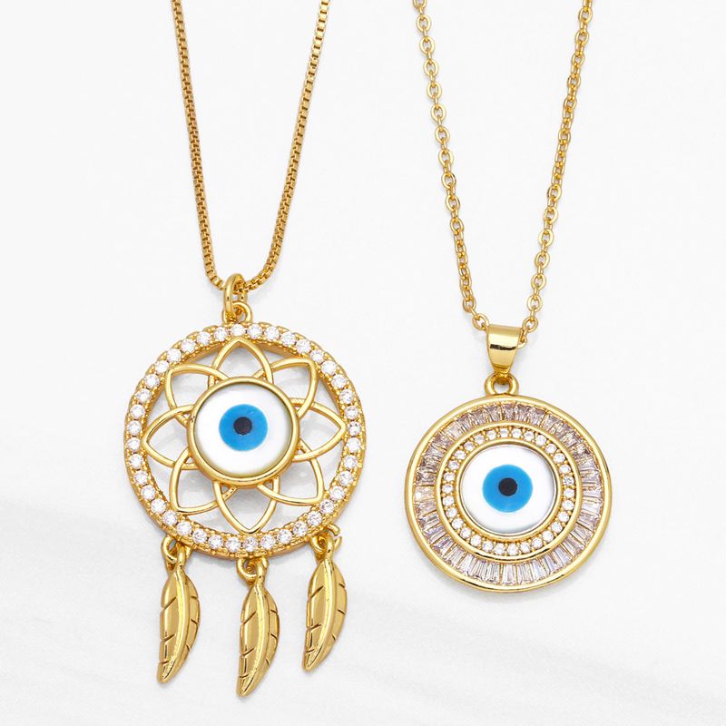 European And American Creative Dreamcatcher Devil's Eye Pendant Necklace Female