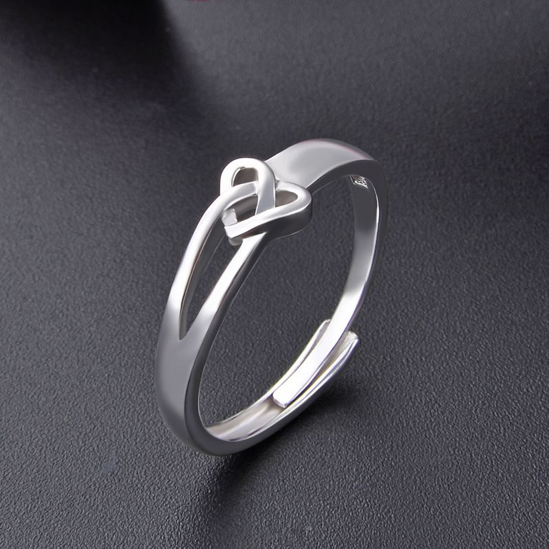 Fashion Heart-shape S925 Silver Ring Minimalist Female Rings