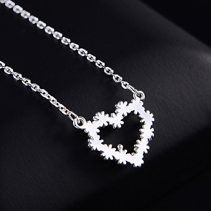 S925 Silver Necklace Heart-shaped Fashion Necklace Wholesale