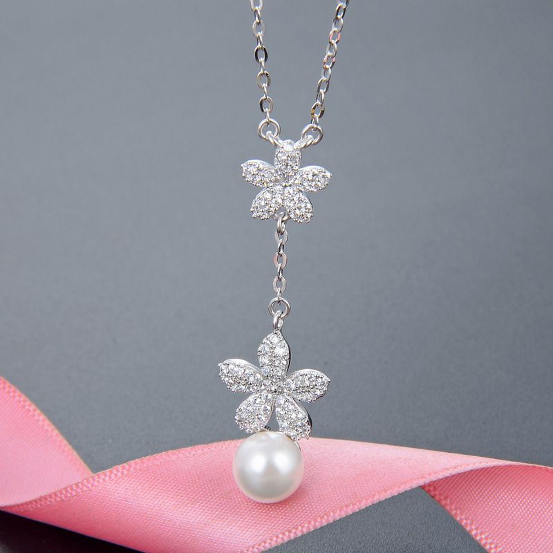 Nuevo Colgante De Perlas Creativas Collar De Perlas De Agua Dulce De Plata Esterlina S925 Coreana