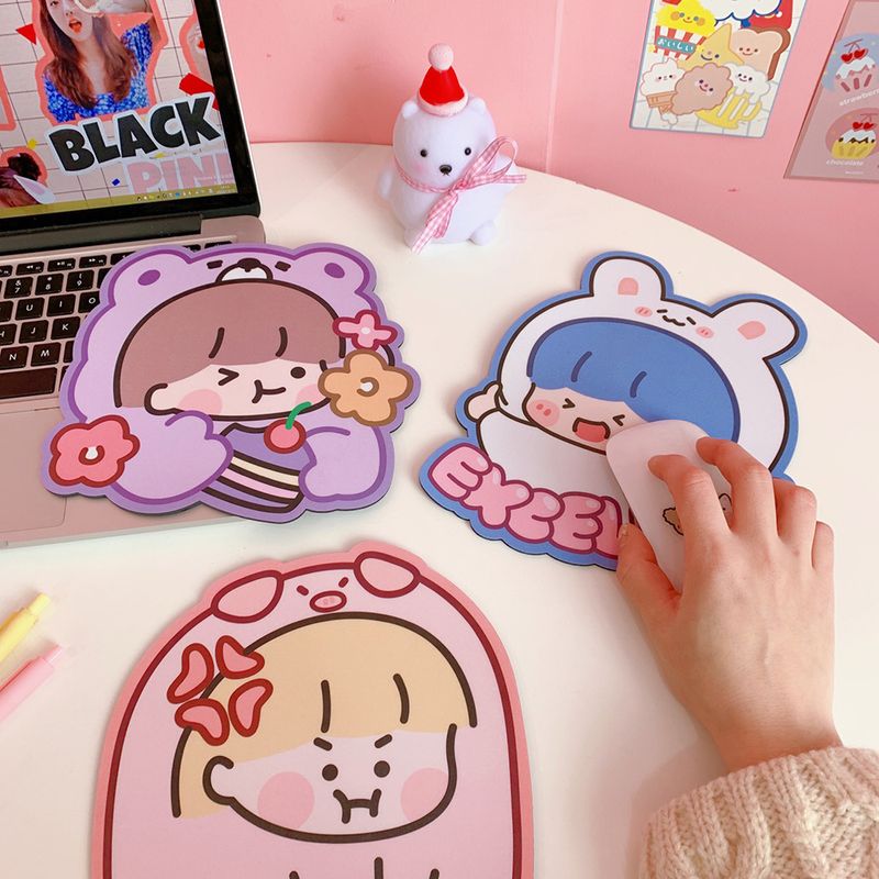 Tapis De Souris De Dessin Animé Coréen Petit Tapis De Bureau Antidérapant Pour Étudiant En Ordinateur Mignon