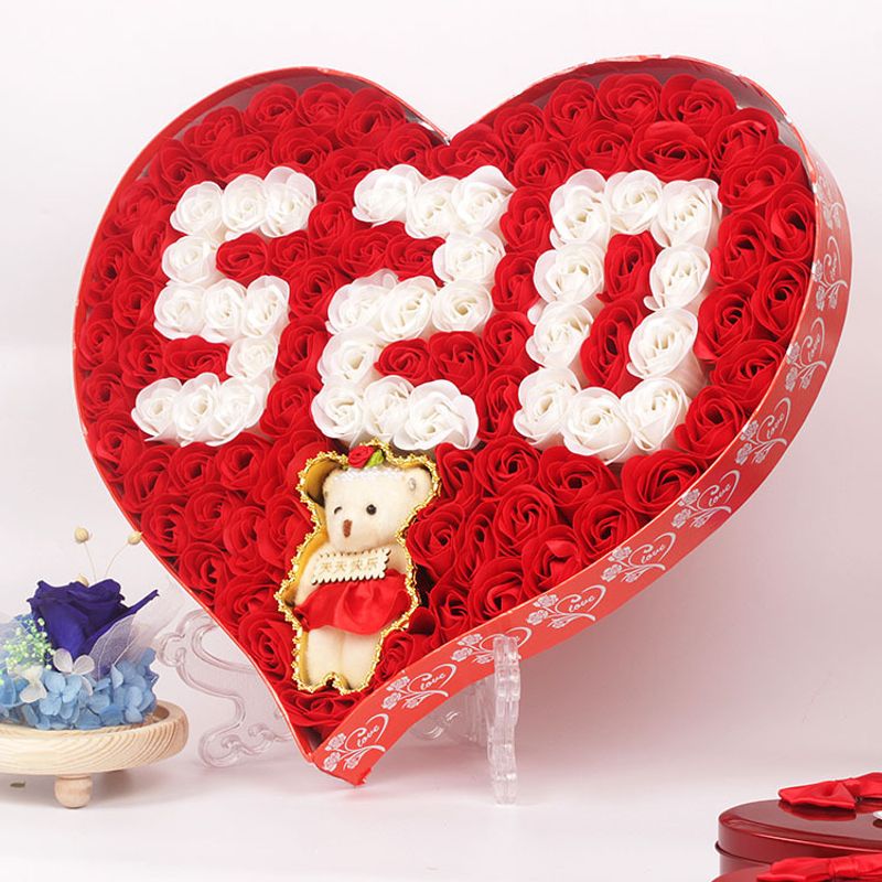 Creative Valentine's Day Soap Rose Soap Flower Gift Box Birthday Gift For Girlfriend Wholesale