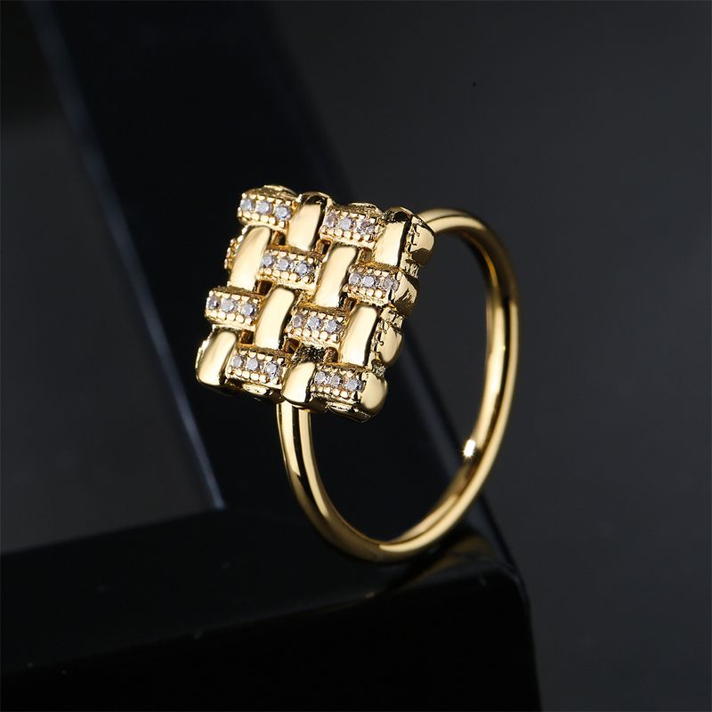 Fashion European And American Ring Copper Geometric Open Ring Female