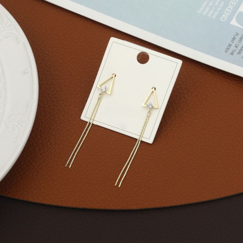 Simple And Classic Niche Luxury Copper Earrings