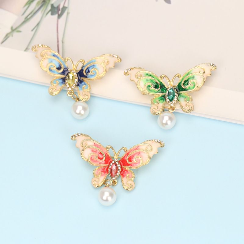 Fashion Colorful Rhinestone Butterfly Brooch Insect Corsage Dress Collar Pin