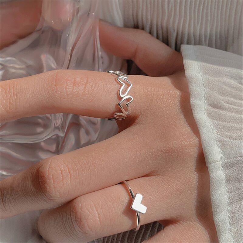 Vintage Style Heart Alloy Plating No Inlaid Women's