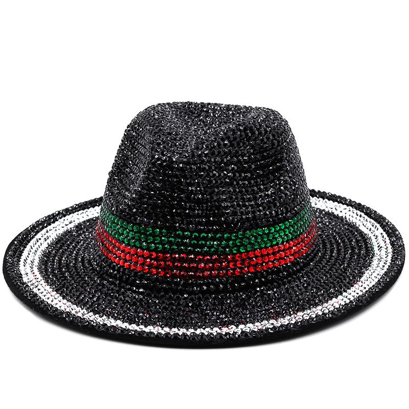 Striped Woolen Top Men's British Retro Outdoor Shade Woolen Jazz Hat