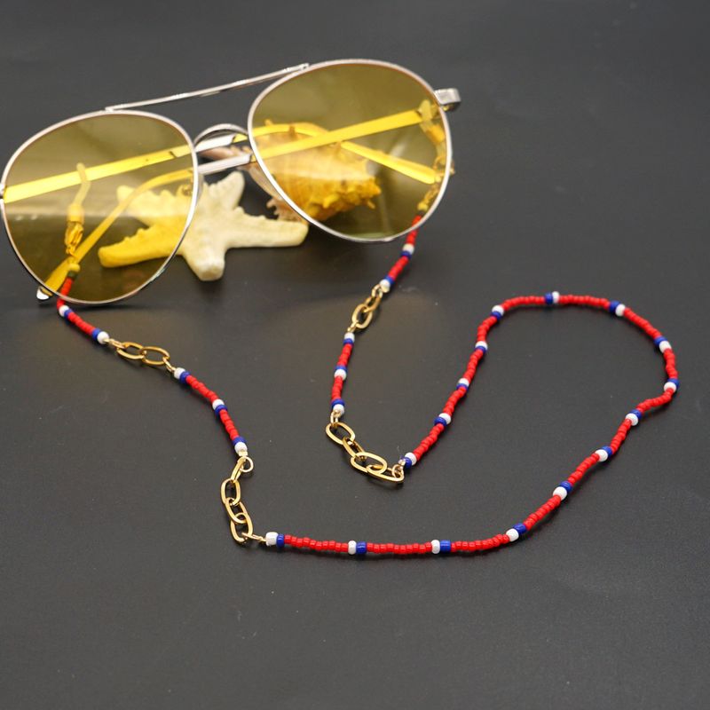 Glass Beads Buckle Glasses Chain Multi-layer Small Bracelet Clothing Necklace