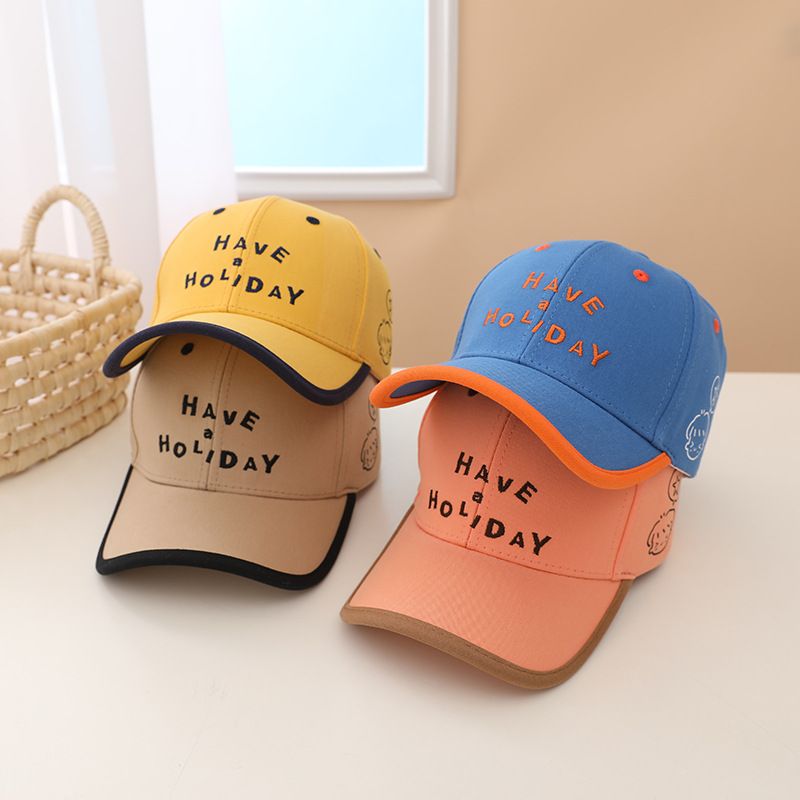 بسيط إلكتروني عطلة قبعة بيسبول الأطفال ربيع جديد 4-10 سنوات الفتيان والفتيات القبعات الشمس