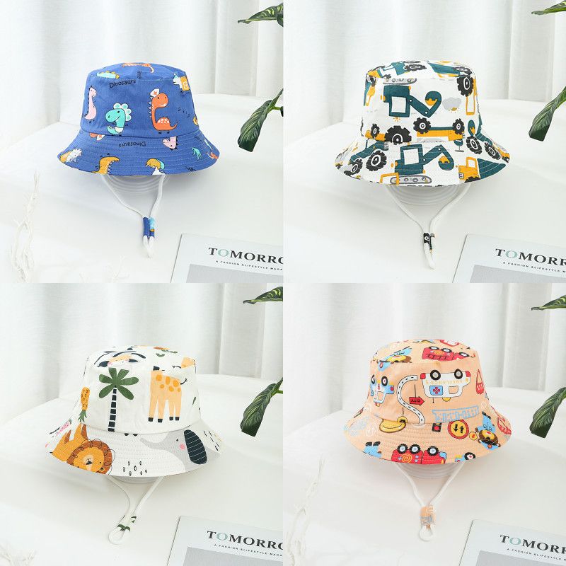Spring And Autumn New Children's Multi-size Thin Print Animal Fisherman Hat