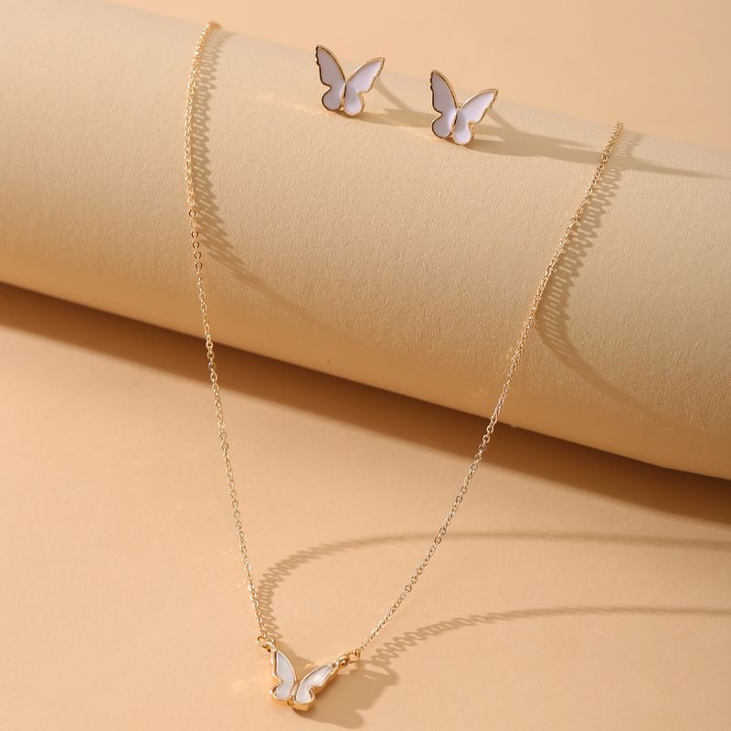 Butterfly Creative Retro Simple Jewelry Set Earring Necklace Set