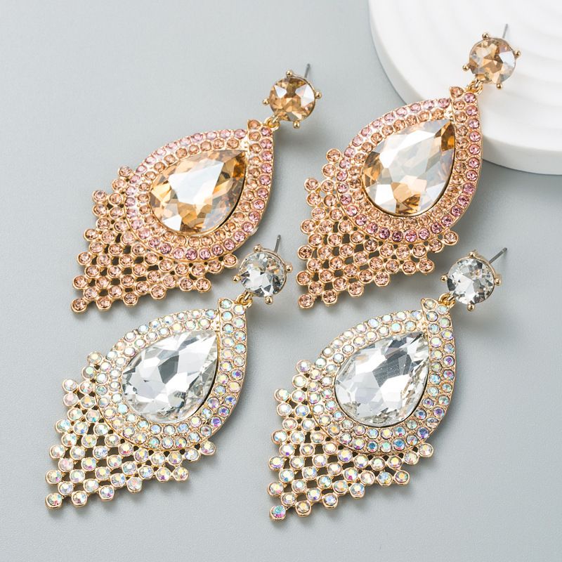 Fashion Diamond-encrusted Glass Diamond Rhinestone Earring