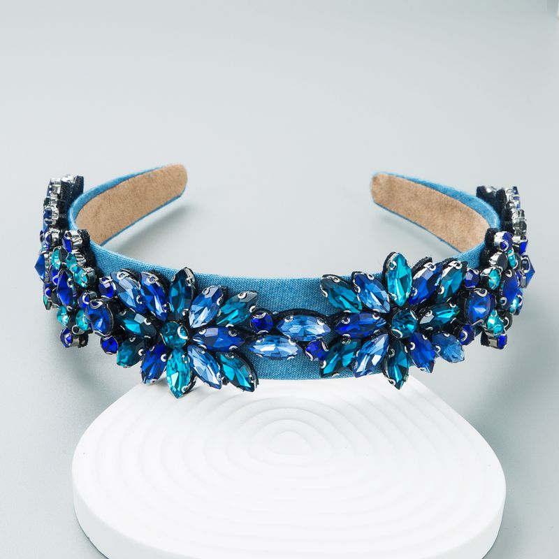 Spring Blue Gemstone Decoration Blue Headband