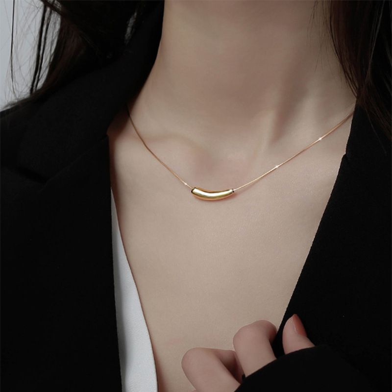 Edelstahl 304 18 Karat Vergoldet Einfacher Stil Überzug Geometrisch Halskette