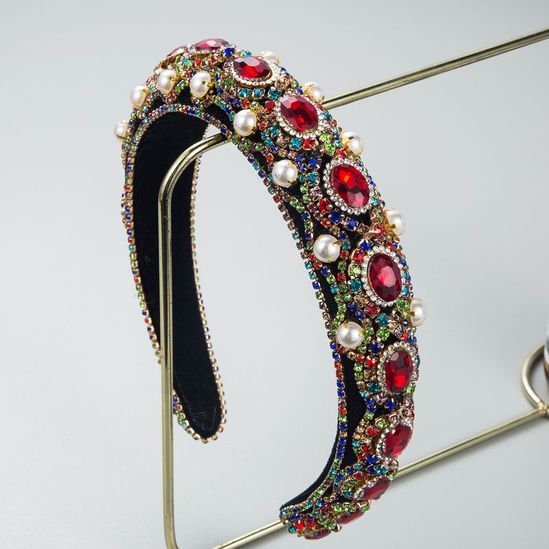 Schwamm-perlen-edelstein-dekoratives Geometrisches Buntes Haarband