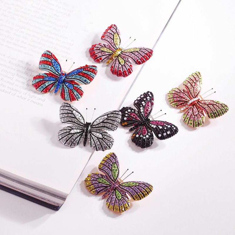 Broche De Mariposa Colorido Esmaltado De Dibujos Animados Coreanos Accesorios De Pin De Moda Retro